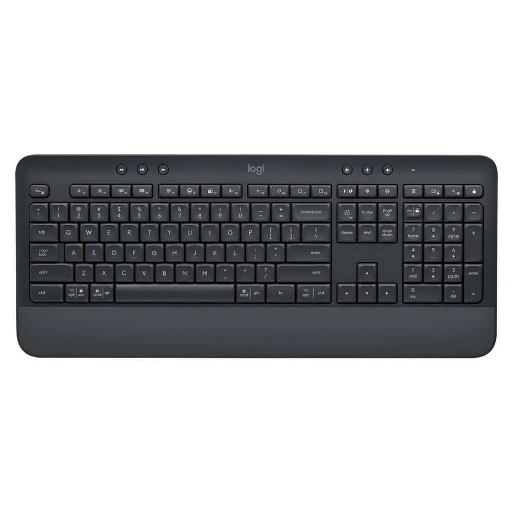 Teclado sem Fio Logitech Signature K650, Bluetooth, USB, com Apoio para as Mãos, Padrão Us, Grafite