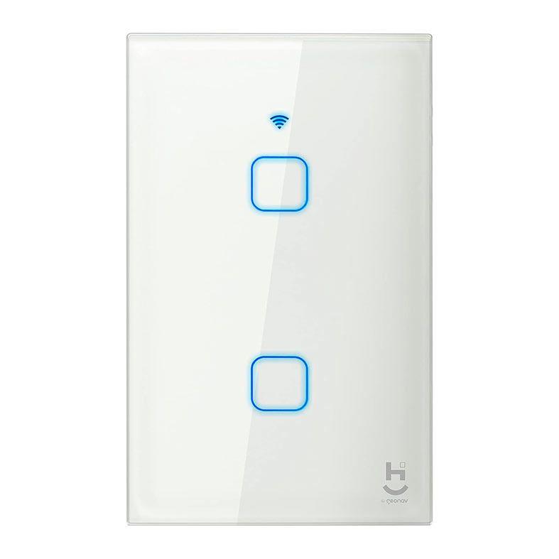 Interruptor Inteligente 2 Teclas Wi-Fi 10A Bivolt - Geonav
