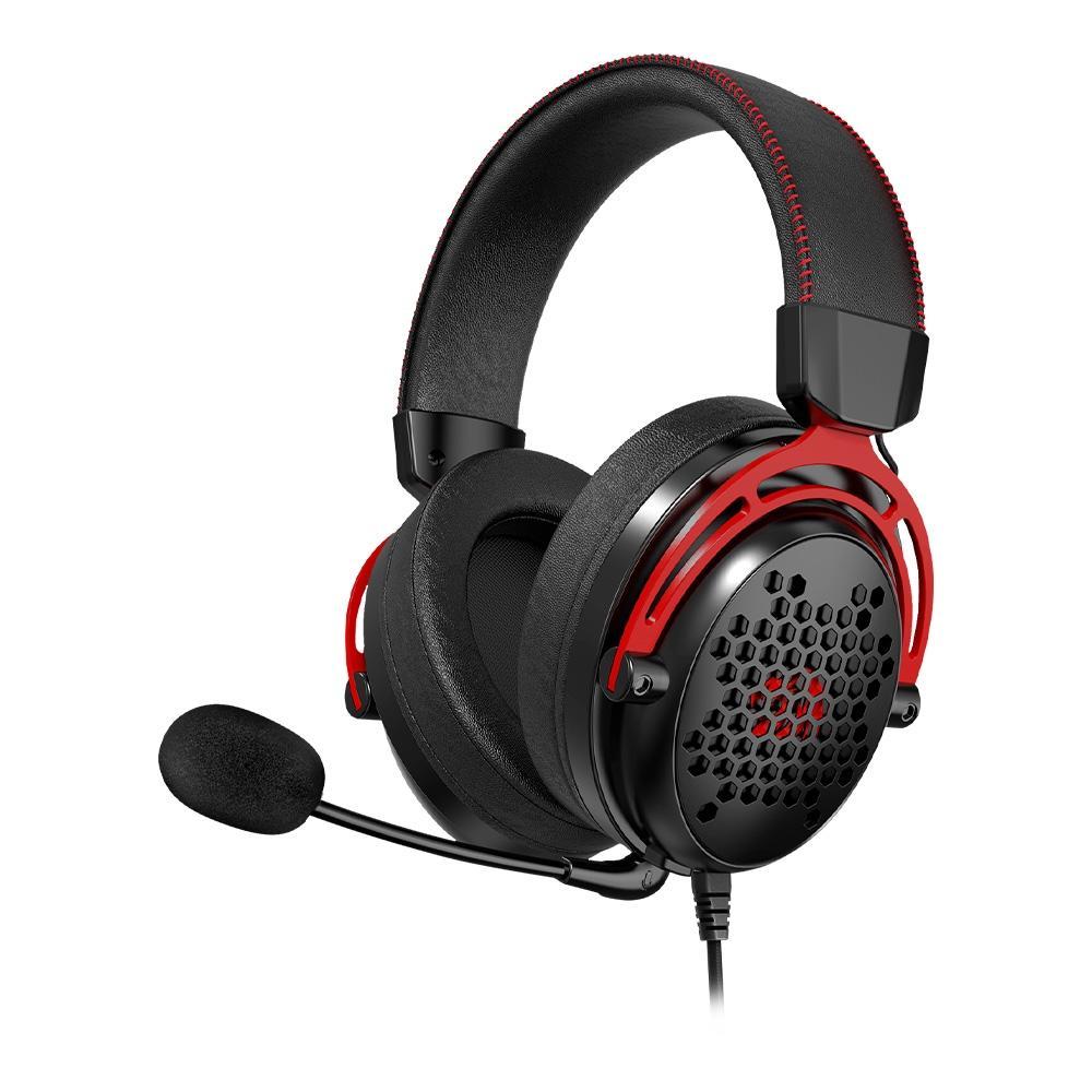 Headset Gamer Redragon Diomedes, USB+3.5MM, 7.1 Surround, Drivers de 53mm, Black