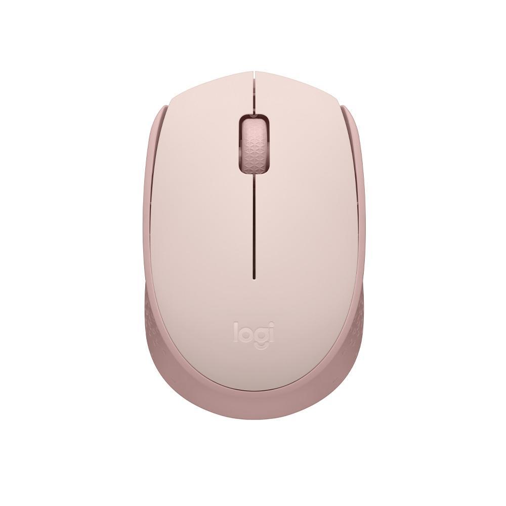 Mouse sem Fio Logitech M170 Rosa, com Design Ambidestro Compacto, Conexão USB, Pilha Inclusa