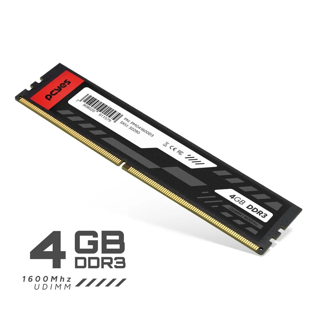 Memória 4GB DDR3 1600MHz CL11 1,5V para Desktop - PCYes