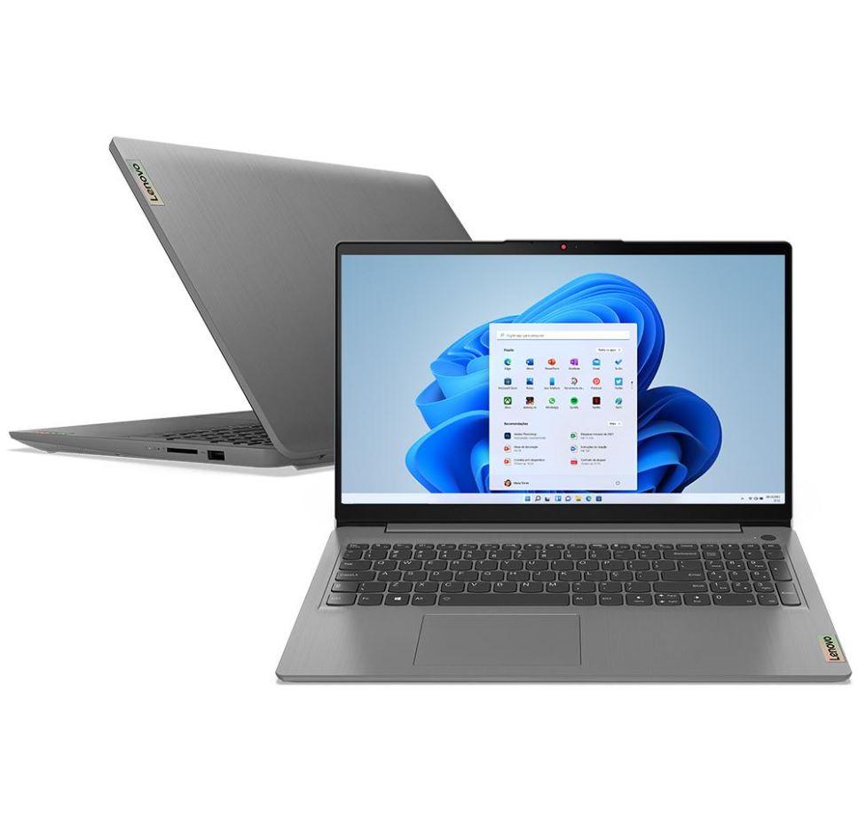 Notebook Lenovo IdeaPad 3I i7-1165G7 8GB 512GB SSD Iris Xe 15.6" FHD Windows 11 Home - Cinza