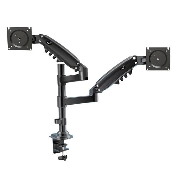 Suporte Articulado de Mesa ELG Tipo Torre com Pistão a Gás para 2 Monitores de 17" a 27" - FH160N
