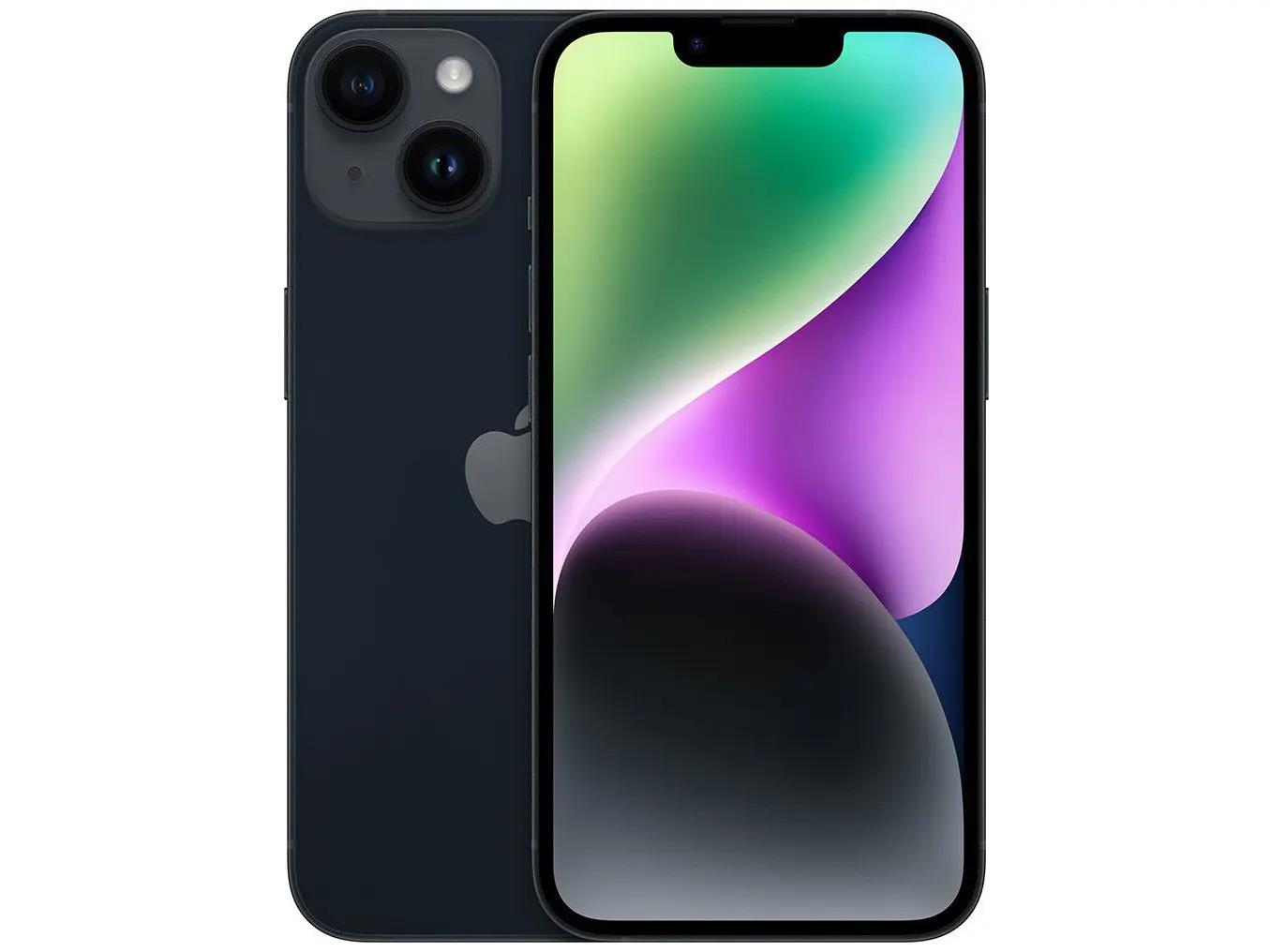 SMARTPHONE IPHONE 14 5G 6,1" 256GB MEIA NOITE