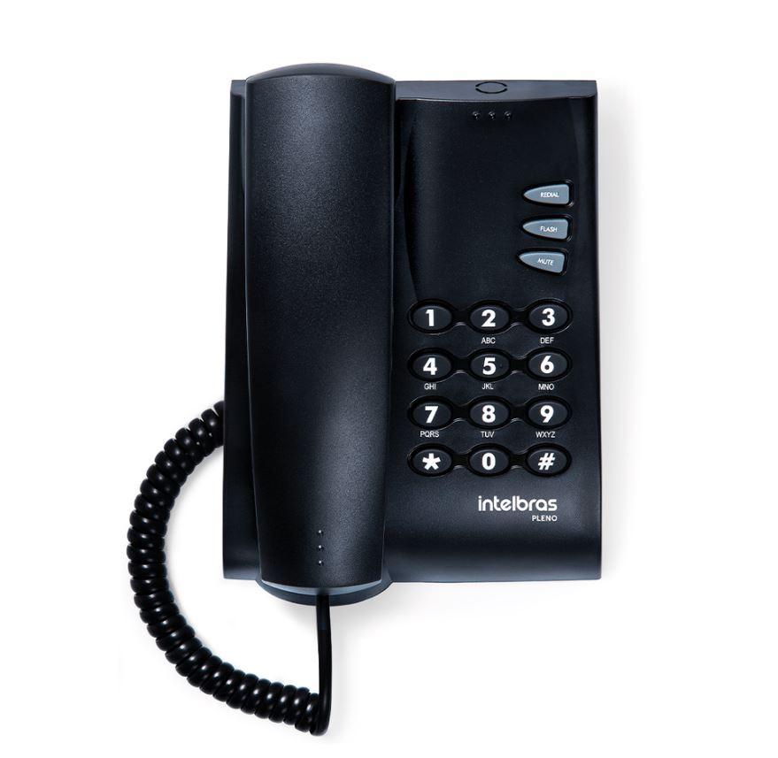 Telefone com Fio Pleno Preto - Intelbras