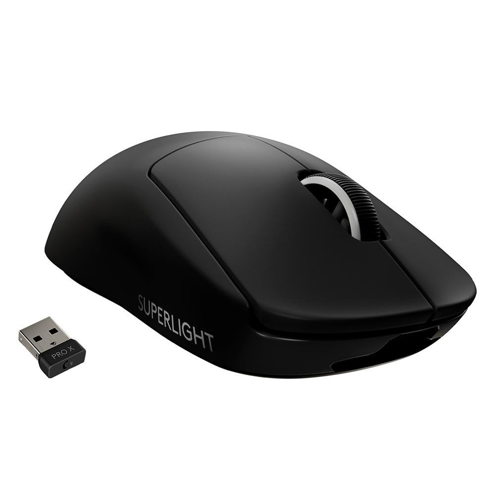 Mouse sem Fio Gamer Logitech G Pro x Superlight, Lightspeed, 5 Botoes, Hero 25K, Powerplay-Preto