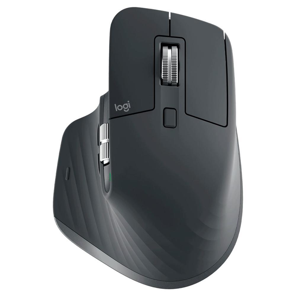 Mouse sem Fio Logitech Mx Master 3S, Silencioso, Bluetooth, USB, Grafite 910-006561