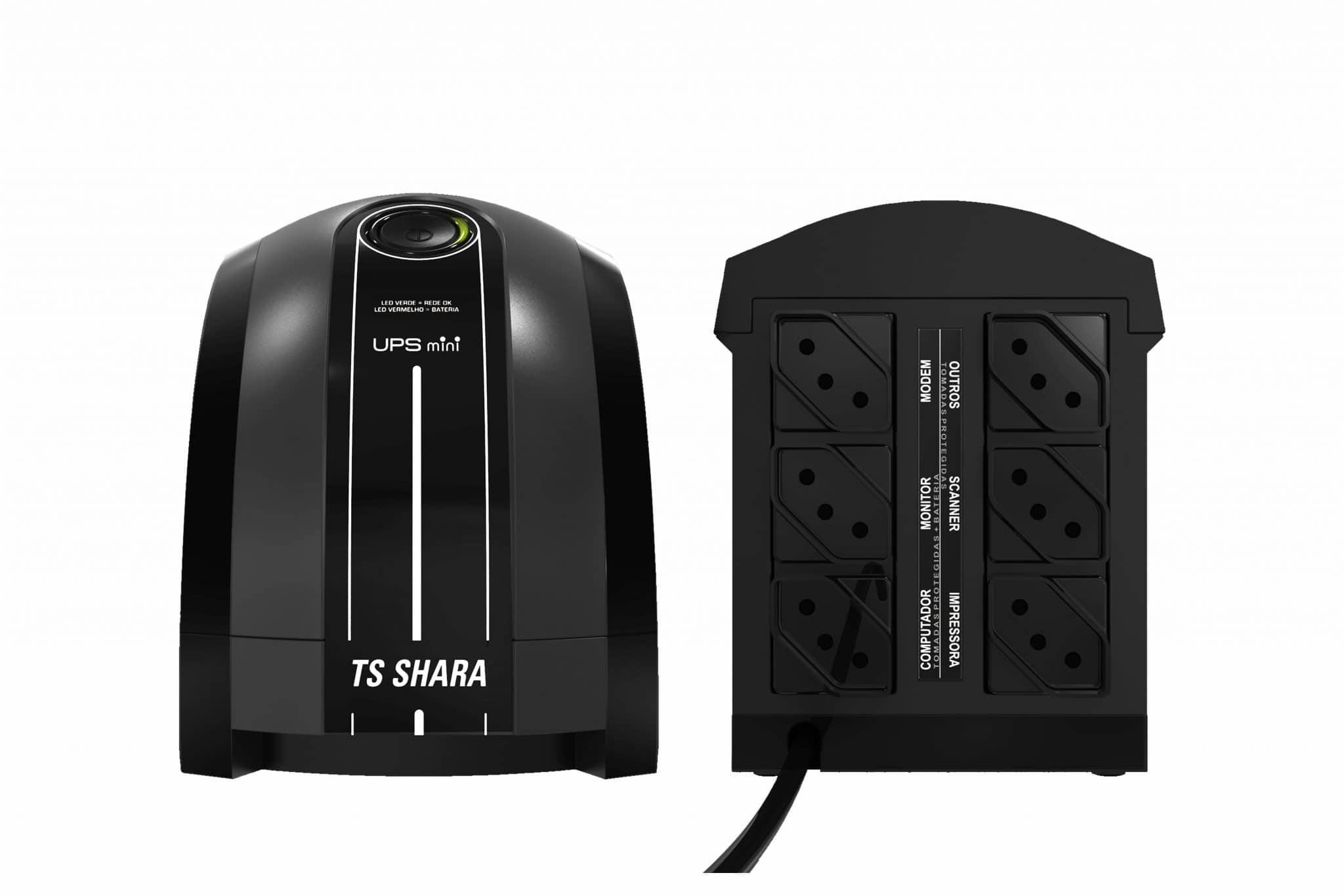 Nobreak UPS Mini 600VA Entrada Bivolt Saída 115V 6T - TS Shara