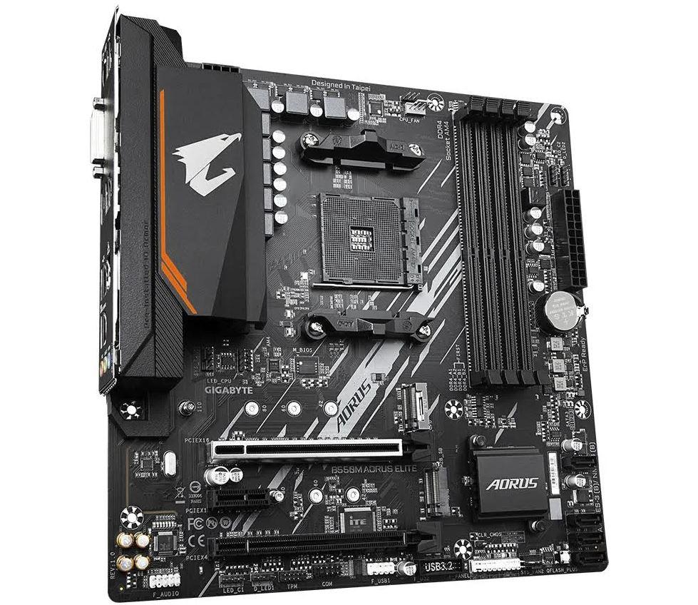 Placa Mãe AM4 Gigabyte B550M Aorus Elite DDR4, HDMI/DVI, USB 3.2