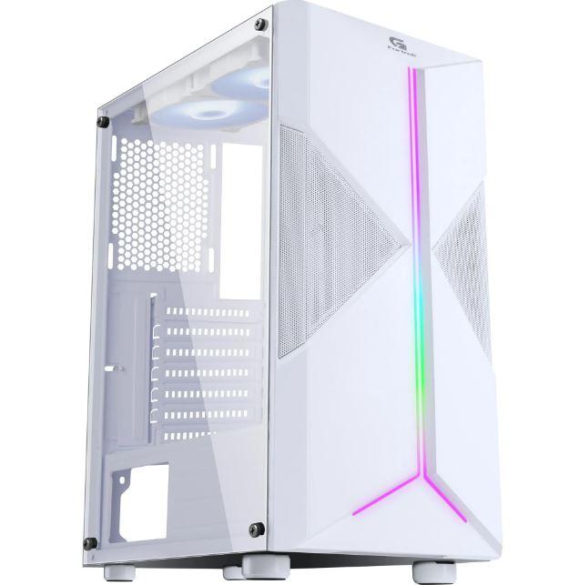 Gabinete Gamer ATX Fortrek Holt RGB, Mid-Tower, sem Fan sem Fonte - Branco