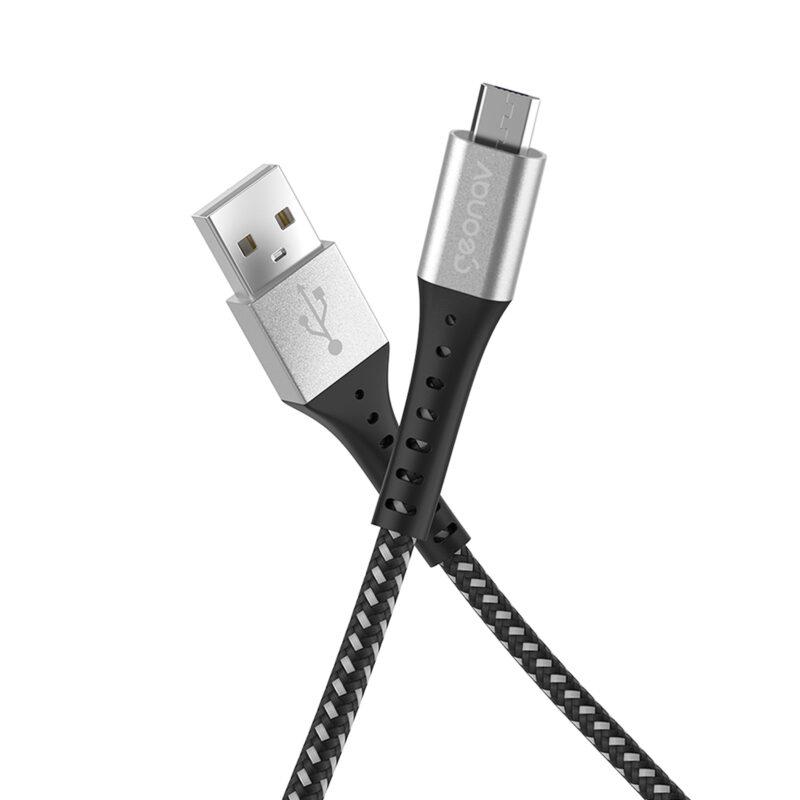 Cabo USB para Micro USB Space Gray Essential 1,2 Metro Preto - Geonav