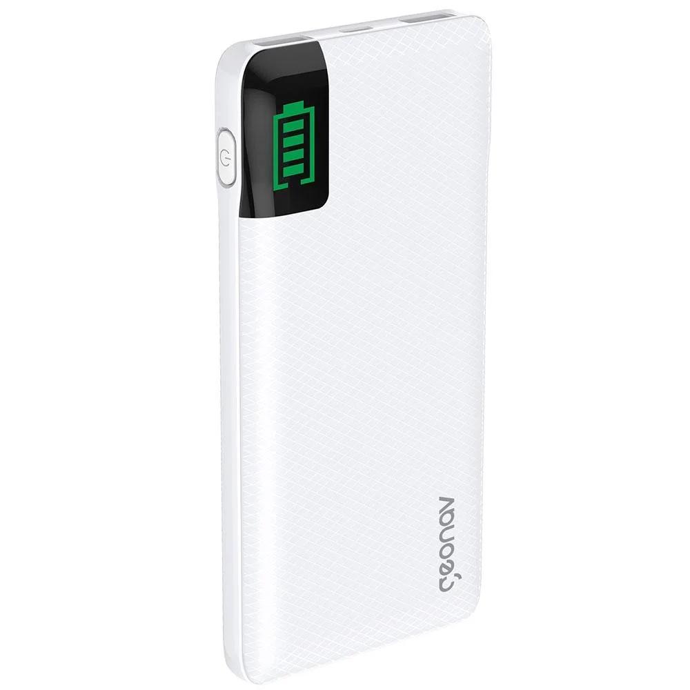 Carregador Portátil Universal 10.000mAh, 2 Portas USB + 1 Porta USB-C, LED Indicador de Bateria, Bra