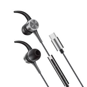Fone de Ouvido com Fio USB-C, Intra Auricular, com Microfone, Ponteiras Magnéticas Cinza Espacial
