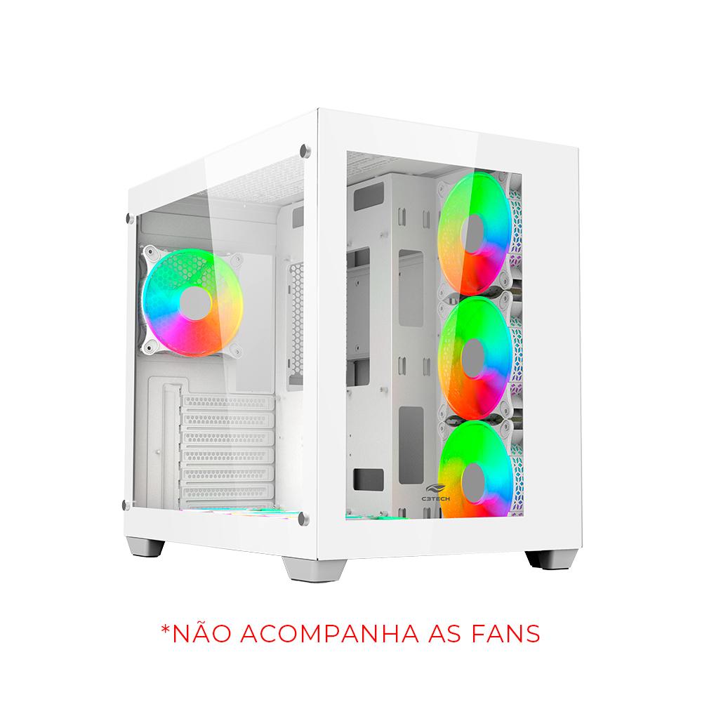 Gabinete Gamer C3 Tech Aquarius MT-G910WH, Mid-Tower sem Fonte sem Fans - Branco