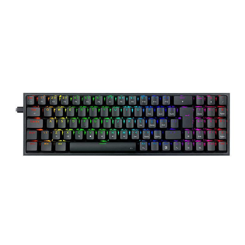 Teclado Gamer Mecânico Redragon Pollux, RGB, Switch Blue, ABNT2, Black, K628-RGB-B (Pt-Blue)