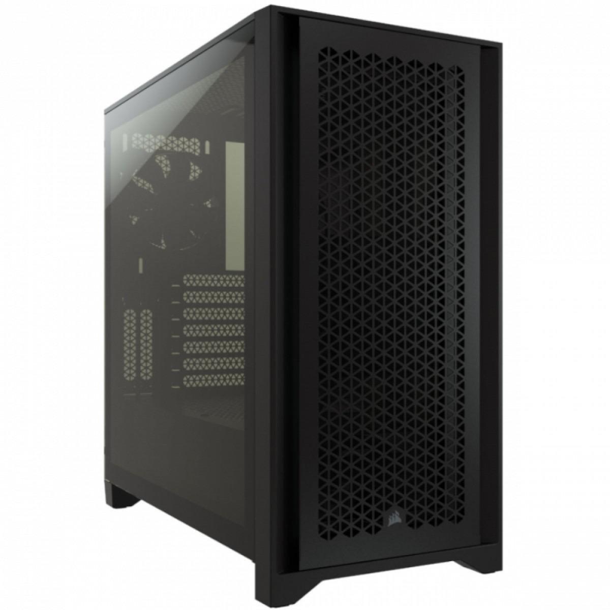 Gabinete ATX Corsair 4000D Airflow Mid-Tower Vidro Temperado, sem Fonte - Preto - CC-9011200-WW