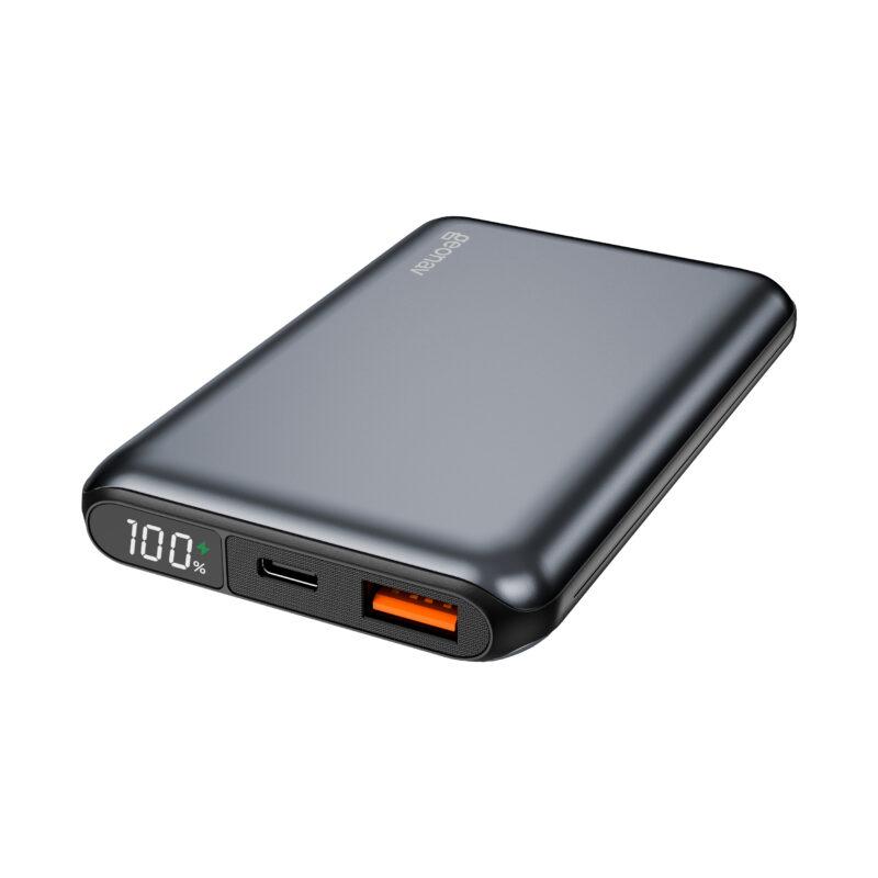 Carregador Portátil Universal 10.000mAh, USB-a (até 18W) + USB-C (até 20W), Compacto -Cinza Espacial
