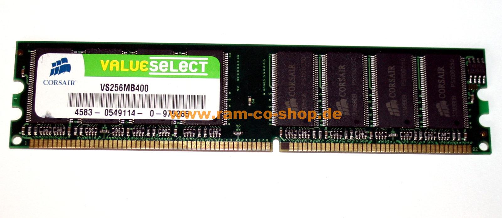 Memória 256MB DDR 400MHz PC3200 DIMM Corsair para Desktop