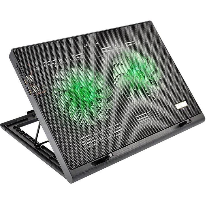 Suporte Multilaser com Cooler, para Notebook, Power Gamer, LED Verde, Warrior, AC267