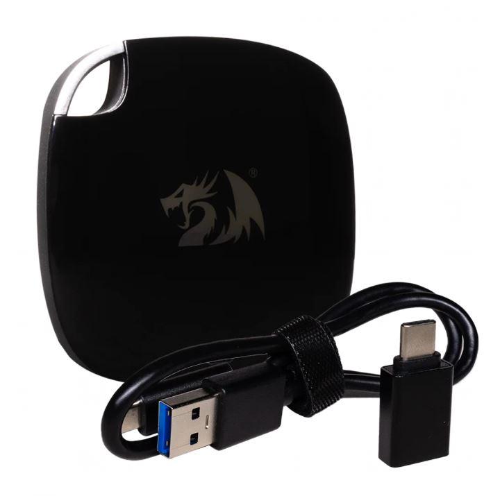 SSD Externo USB 256GB Redragon Ignis Leitura 450MB/s USB A/usb-C