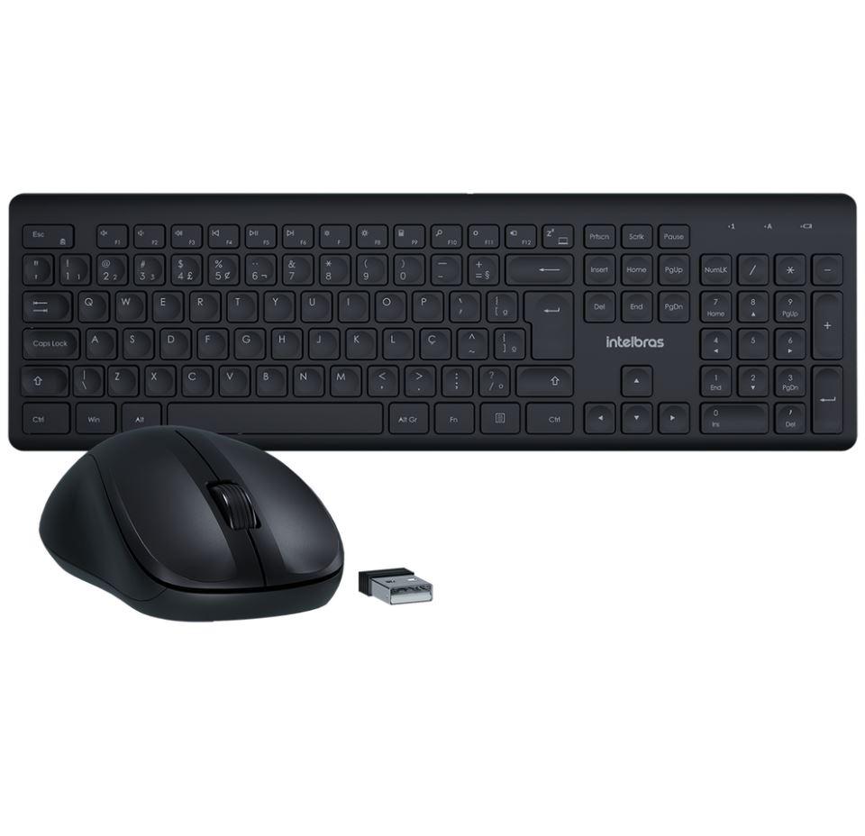 Teclado e Mouse Intelbras CSI50 sem Fio Preto