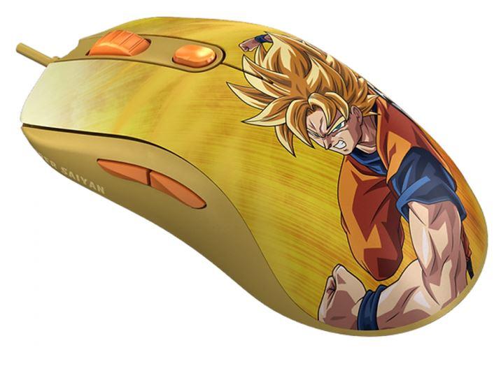 Mouse Gamer AKKO Dragon Ball Super Sayian 2 Gold 12400dpi 5 Botoes Programaveis