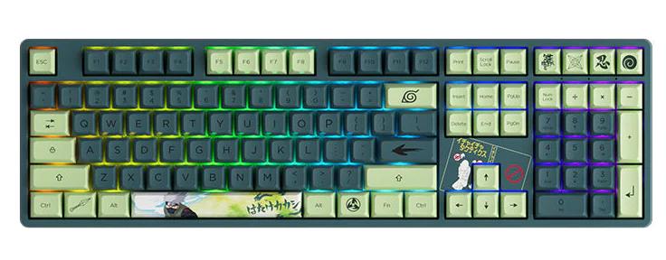 Teclado Gamer Mecânico AKKO Naruto Series Kakashi 5108S RGB Switch Lavender Purple ANSI Full Size