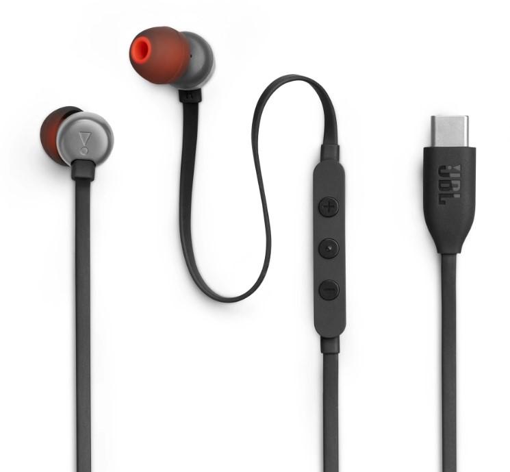 Fone de Ouvido JBL Tune 310C, Tipo C, com Microfone, Preto - JBLT310CBLK