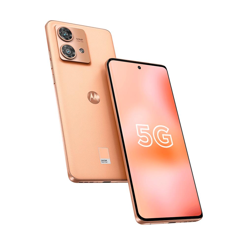 Smartphone Motorola Moto Edge 40 Neo 5G, 256GB, 8GB RAM, Tela de 6,55", Peach Fuzz - Vegan Leather