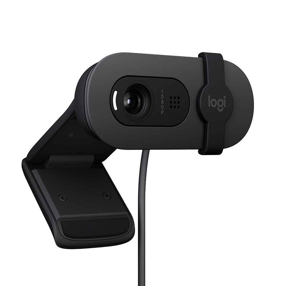 Webcam Full HD Logitech Brio 100, 1080P, 30FPS, Microfone, USB, Correção Automatica, 960-001586