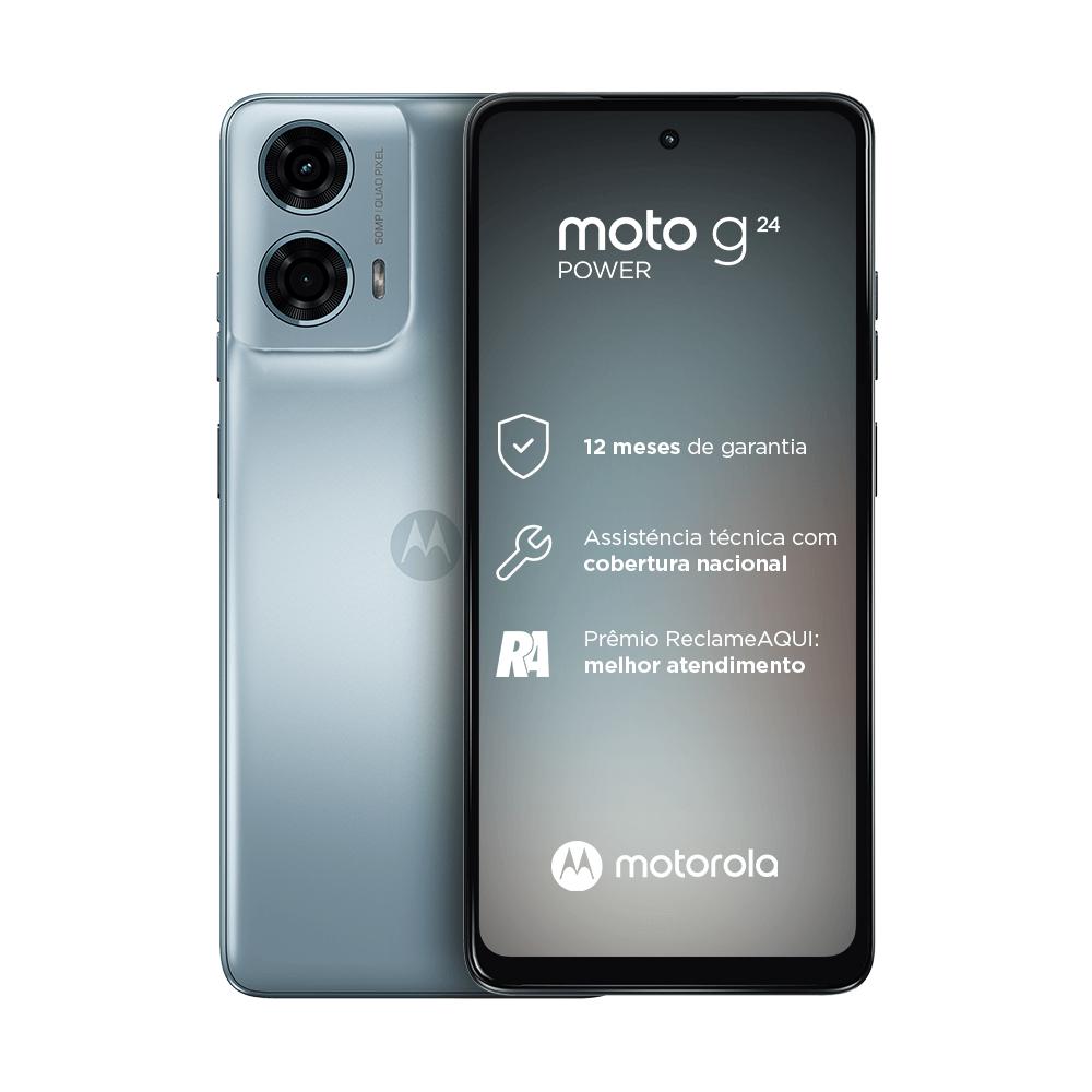Smartphone Motorola Moto G24 Power, 128GB, 4GB RAM, Tela de 6,6", Azul Celeste