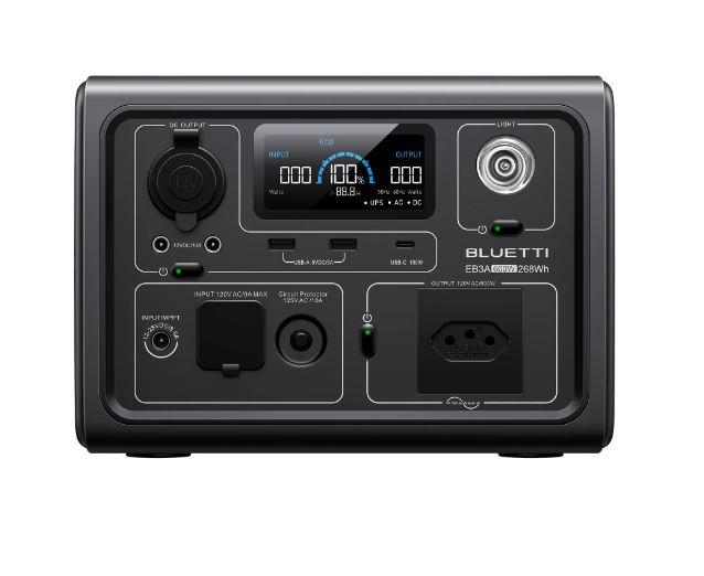 Estação de Energia Portátil Bluetti EB3A 600W 268WH