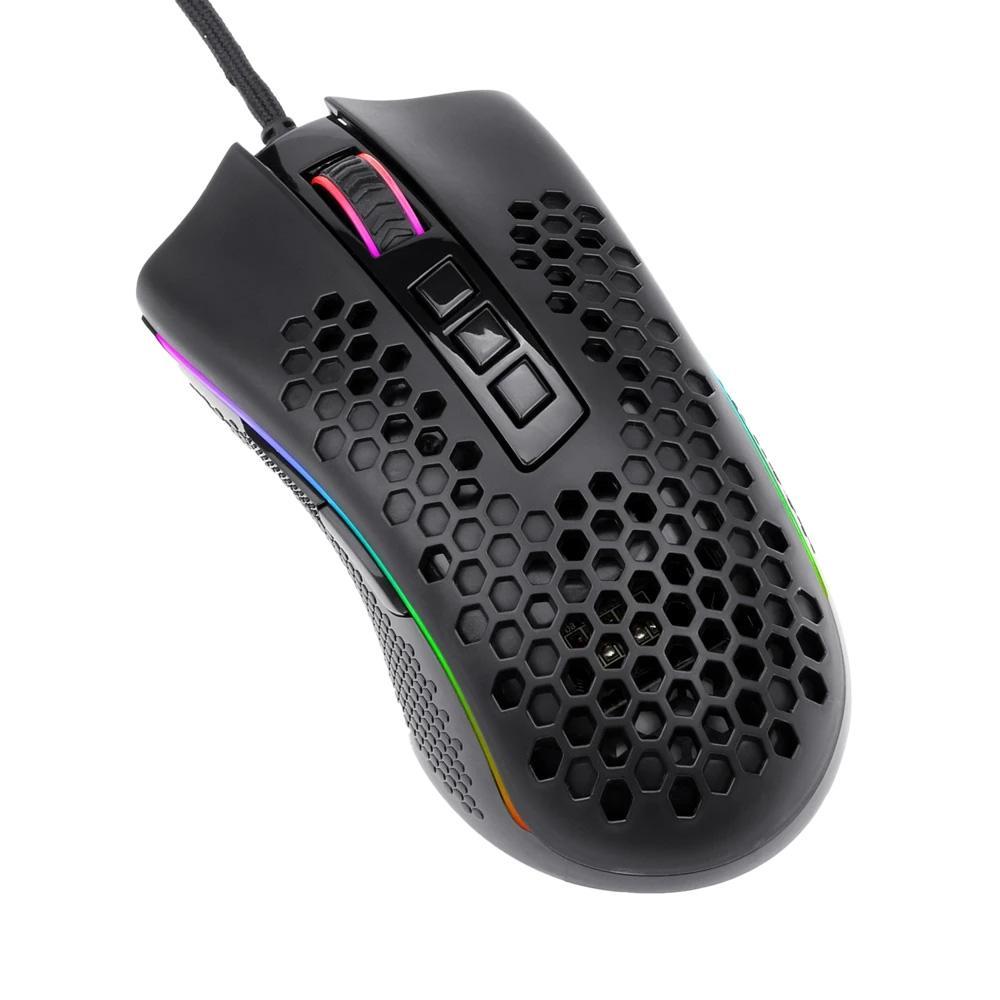 Mouse Gamer Redragon Storm, 12400dpi, 7 Botoes, RGB, Preto