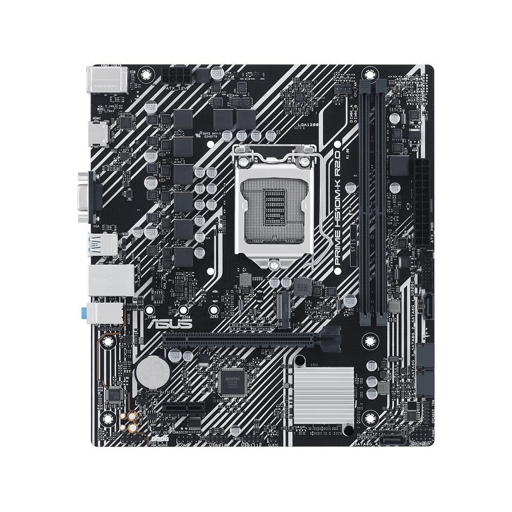 Placa Mãe LGA 1200 ASUS Prime H510M-K R2.0 MATX, DDR4, VGA/HDMI, M.2, USB 3.2 - 10ª/11ª Ger