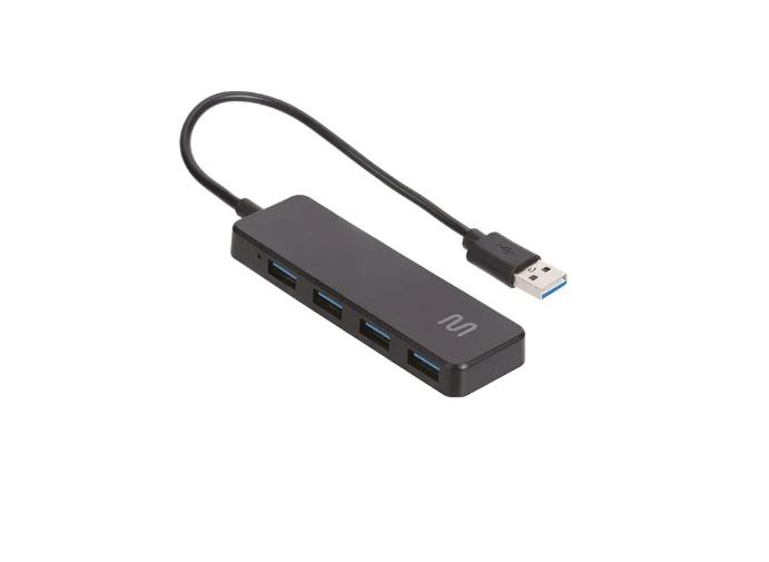 Hub USB 3.0 com 4 Portas USB 3.0 Multi Preto - AC444