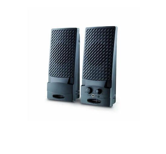 Caixas de Som 2.0 1W RMS Alimentação USB Conexão P2 Controle de Volume Som Estéreo Preto