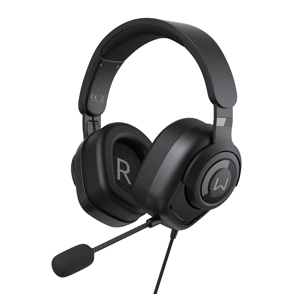 Headset Gamer com Fio Warrior Huginn Preto, PH701
