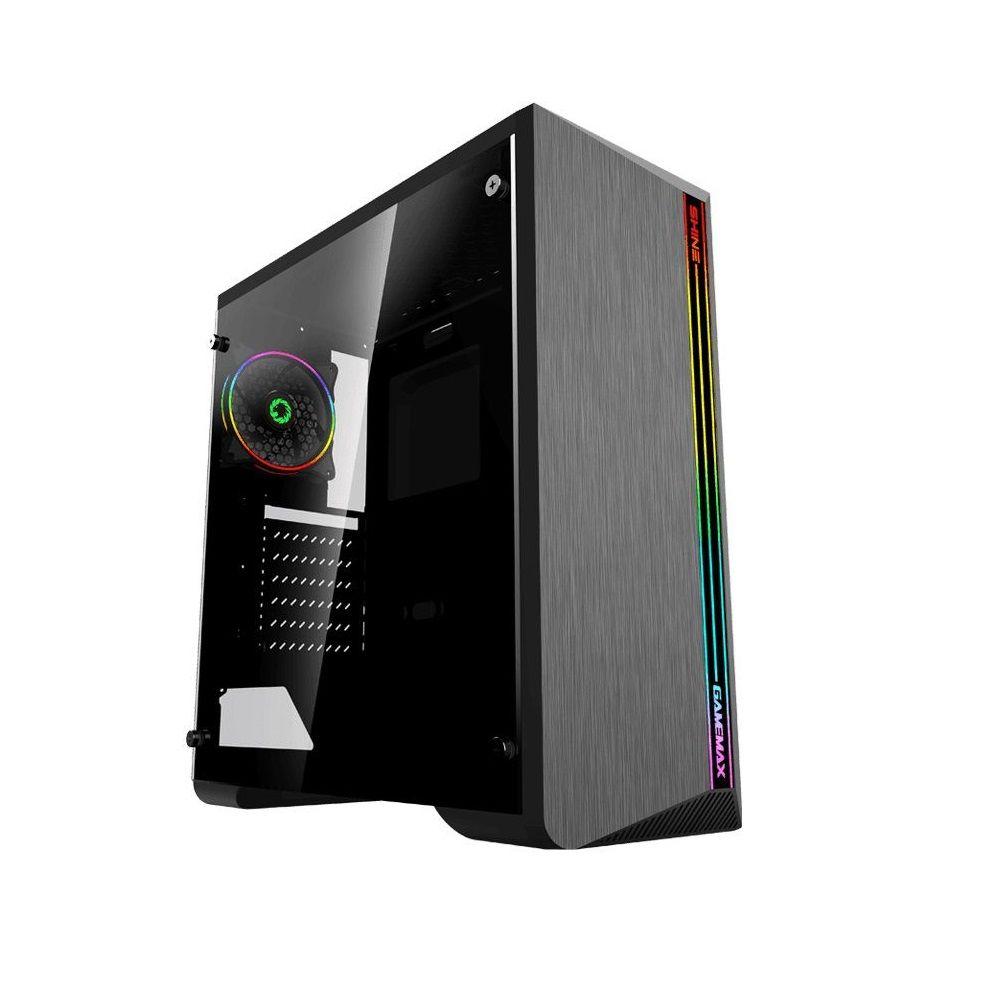Gabinete ATX Gamer Gamemax Shine G517, Mid-Tower, Vidro Temperado, com 1 Fan sem Fonte - Preto