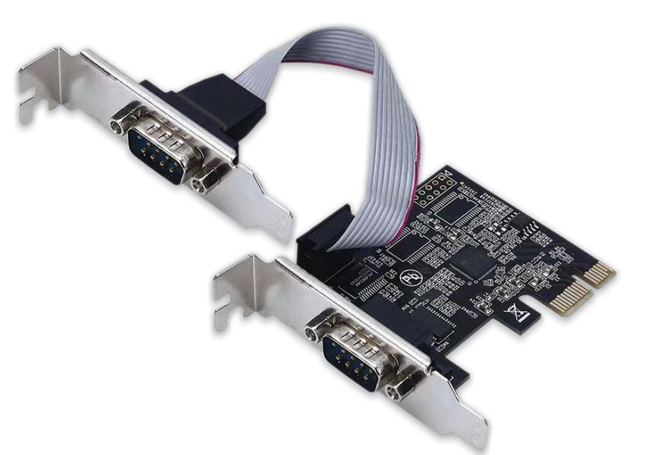 Placa PCI Express Perfil Baixo 2 Portas Seriais Comtac