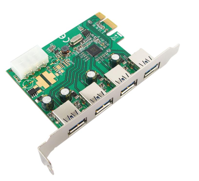 Placa PCI-Express com 4 Portas USB 3.0 Comtac