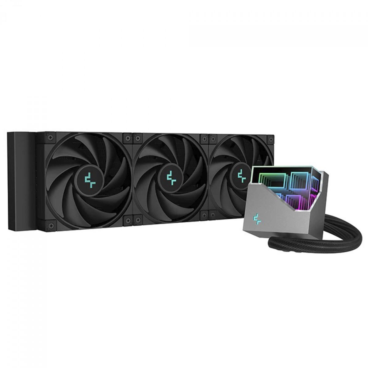Water Cooler Deepcool LT720, ARGB, 360mm, Intel/AMD, Preto