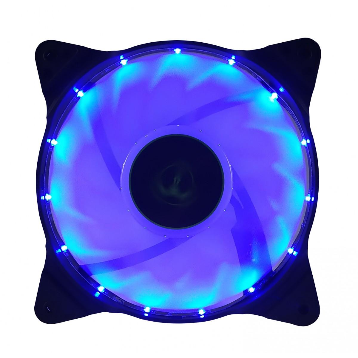 Cooler Fan para Gabinete T-Dagger 120mm, LED Azul - Preto