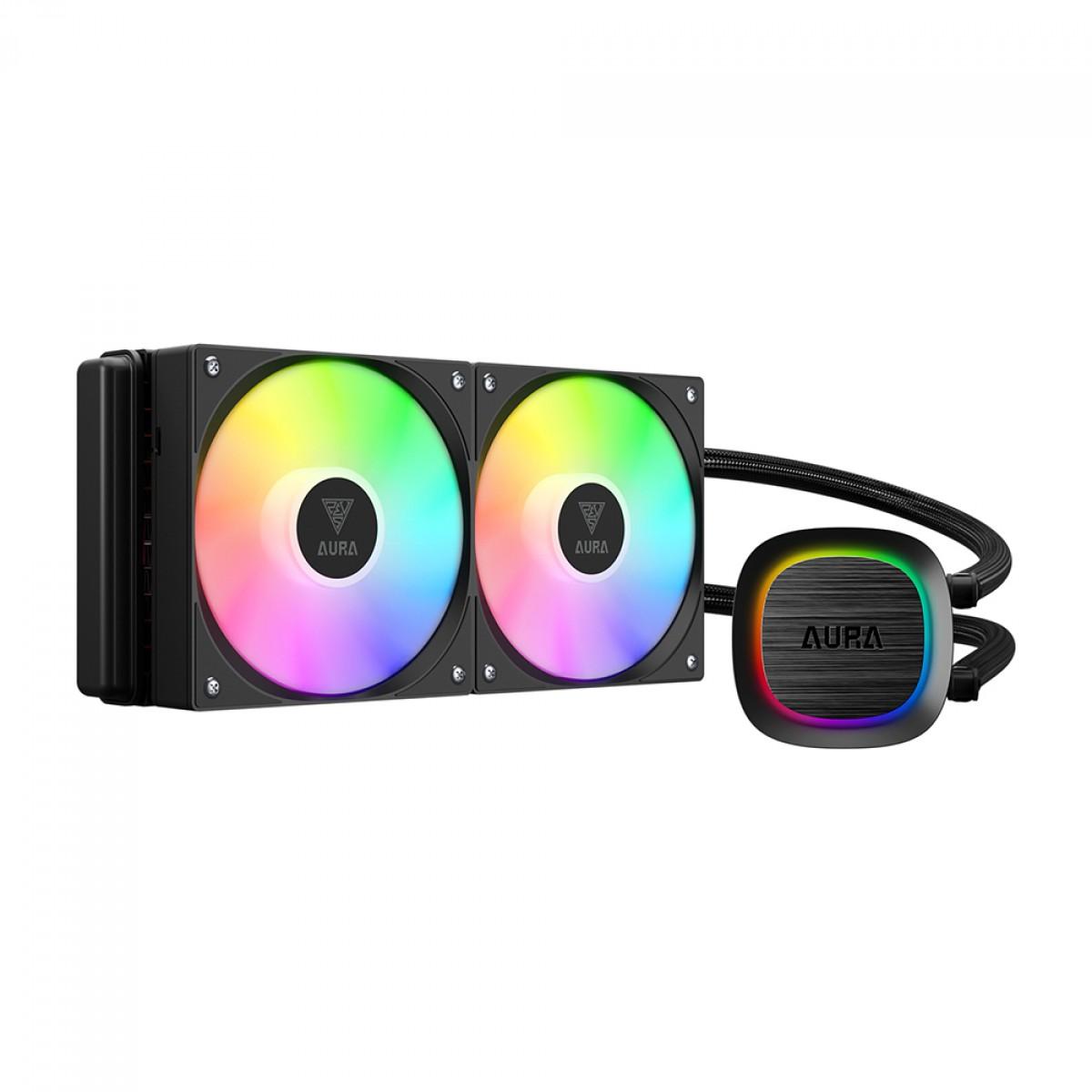 Water Cooler Gamdias Aura Gl 240 V2, 240mm, ARGB, Intel/AMD - Preto