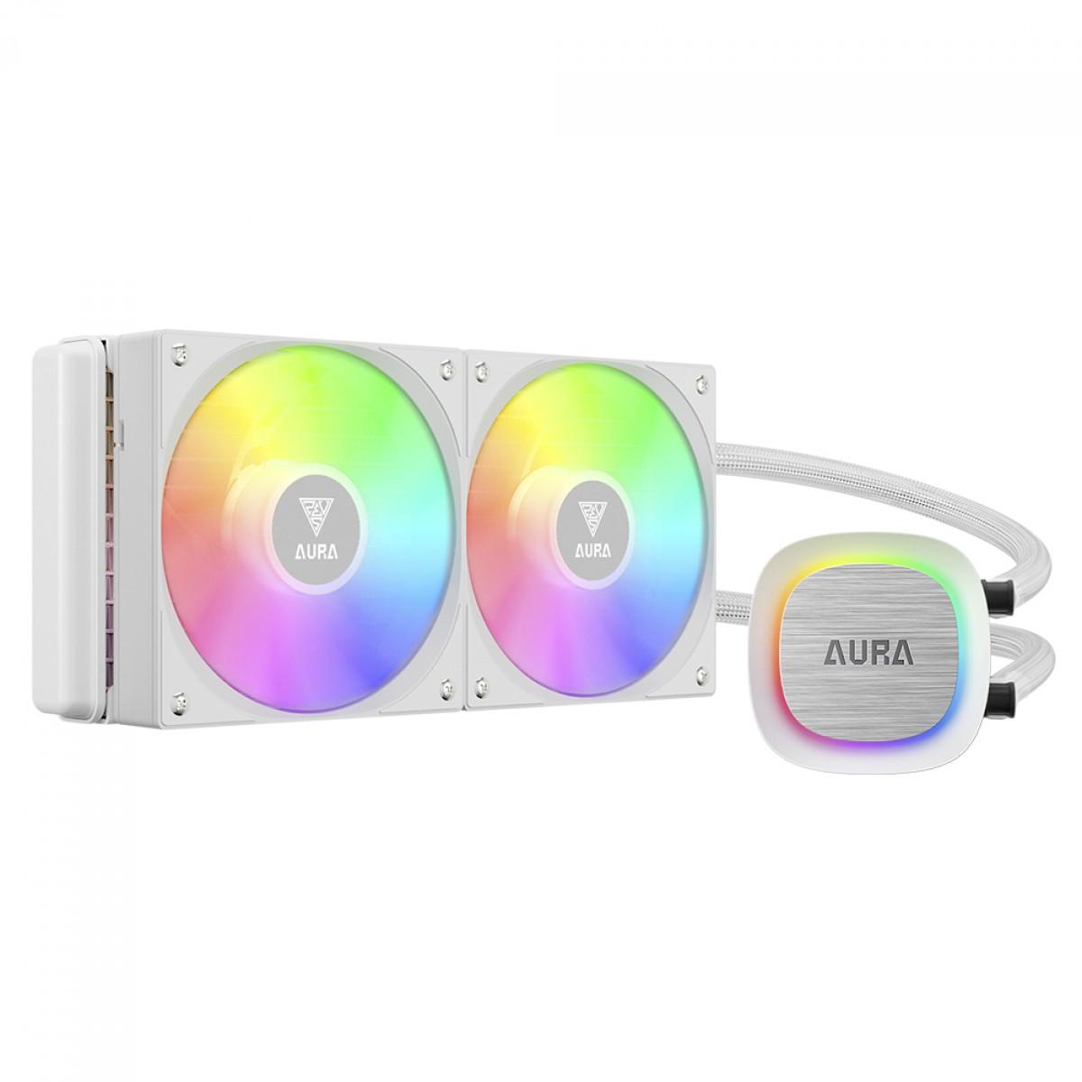 Water Cooler Gamdias Aura Gl 240 V2, 240mm, ARGB, Intel/AMD - Branco