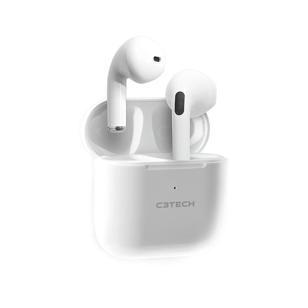 Fone de Ouvido TWS, Bluetooth 5.1, EP-TWS-21WH, Branco - C3Tech