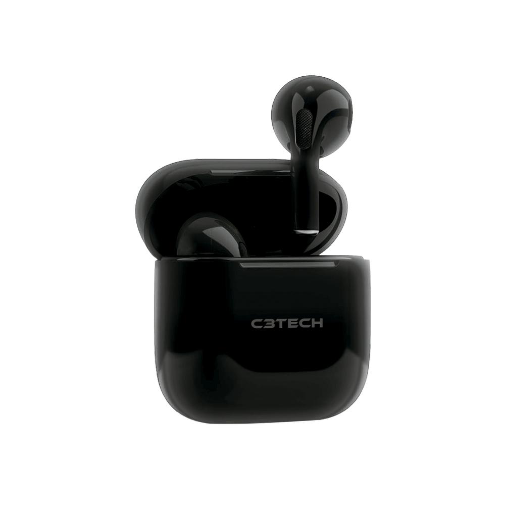 Fone de Ouvido TWS, Bluetooth 5.1, EP-TWS-21BK, Preto - C3Tech