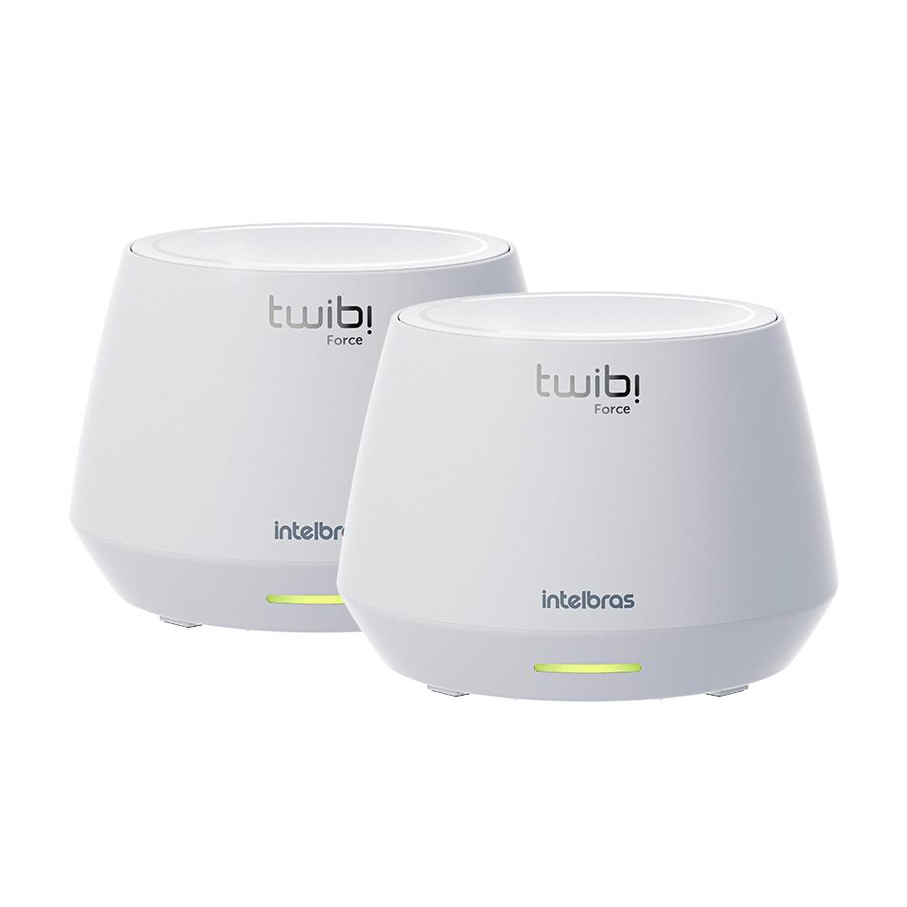 Roteador Wireless Mesh Intelbras Twibi Force AX1500, Gigabit, 1500Mbps, Mu-Mimo, até 280M², Kit com 2