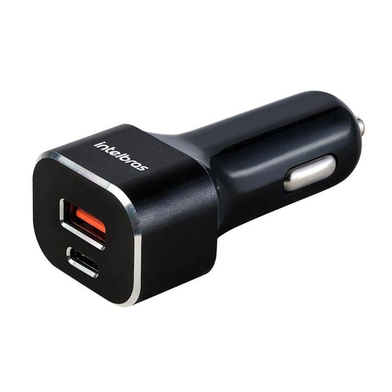 Carregador Veicular Intelbras Ecv 11 Power 38W USB-a + USB-C Preto