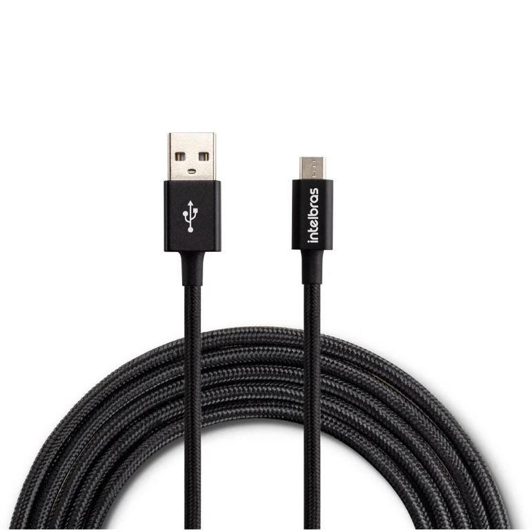 Cabo USB-a x Micro USB 1,5m Nylon Preto - Intelbras