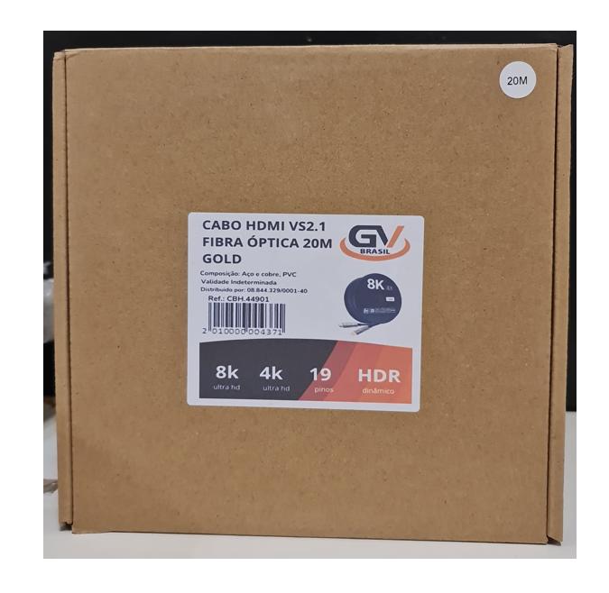 Cabo HDMI x HDMI, VS2.1, Fibra Optica, 20 Metros, 8K Ultra HD, HDR Dinamico, CBH44901, GV Cabos